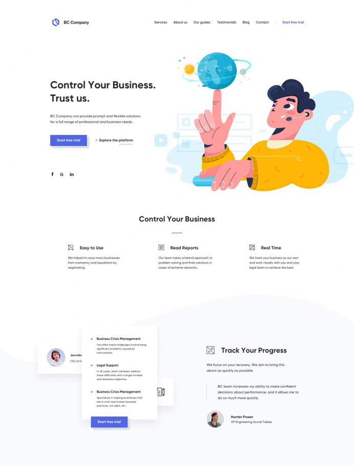 Landing page