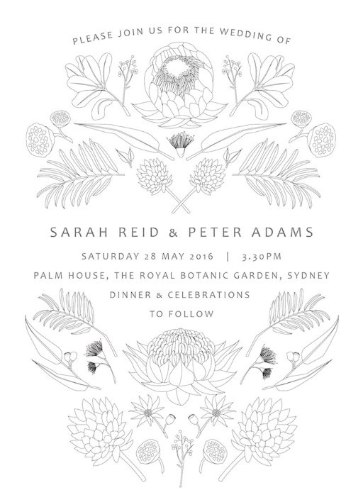 Australian Native Colour - Wedding Invitations #paperlust #weddinginvitation #weddinginspiration #digitalcards #print #paper #native #colou