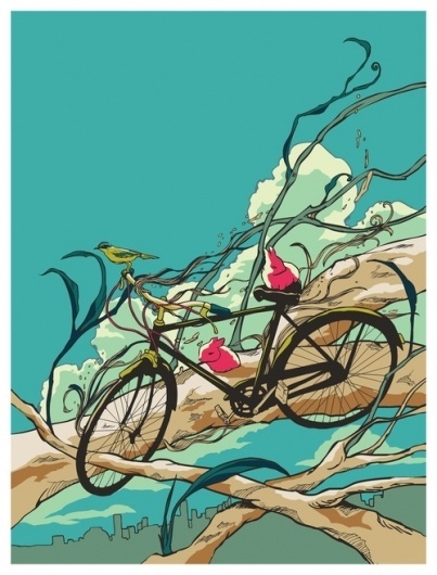 huebucket (Have a Nice Day) #tree #rabbit #bike