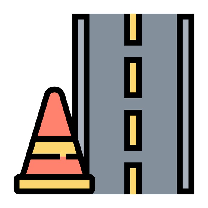 See more icon inspiration related to road, highway, construction and tools, miscellaneous, broken line, transportation, warning, danger, cone and transport on Flaticon.