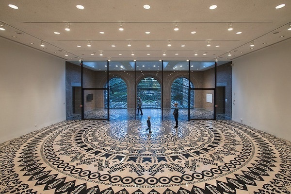 A Massive Floor Mural Made From The Famous Logos Of Big Brands DesignTAXI.com #pattern #brands #floor