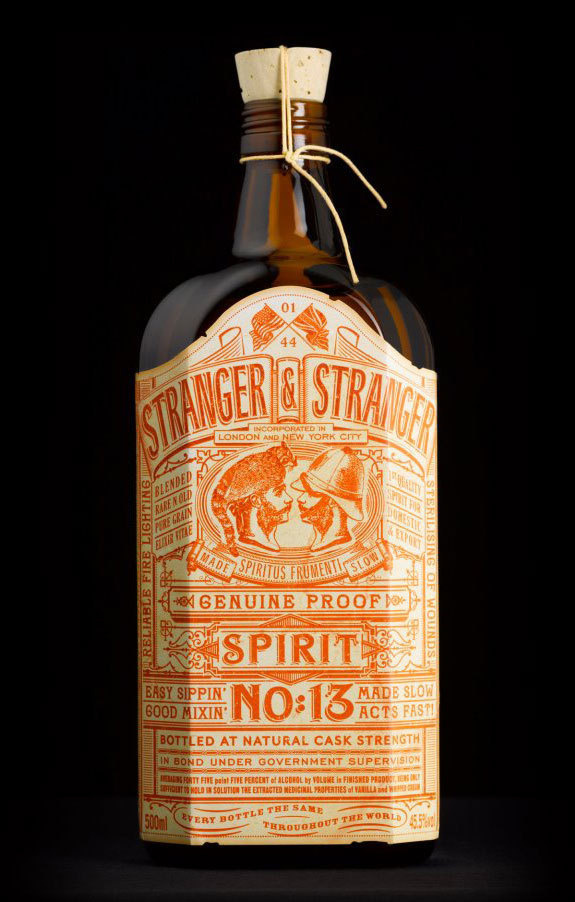 Stranger and Stranger #branding #bottle #packaging #label #spirits