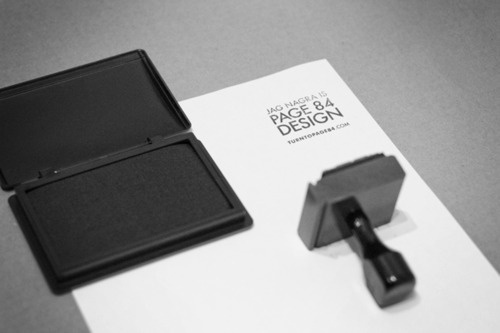 Jag Nagra is Page 84 Design: Vancouver #stamp #page #rubber #branding #design #84