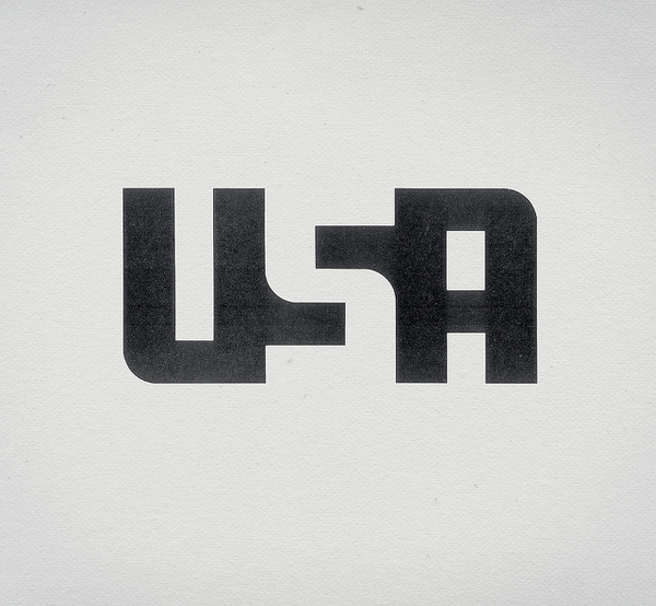 USA #negative #logo #space #typography