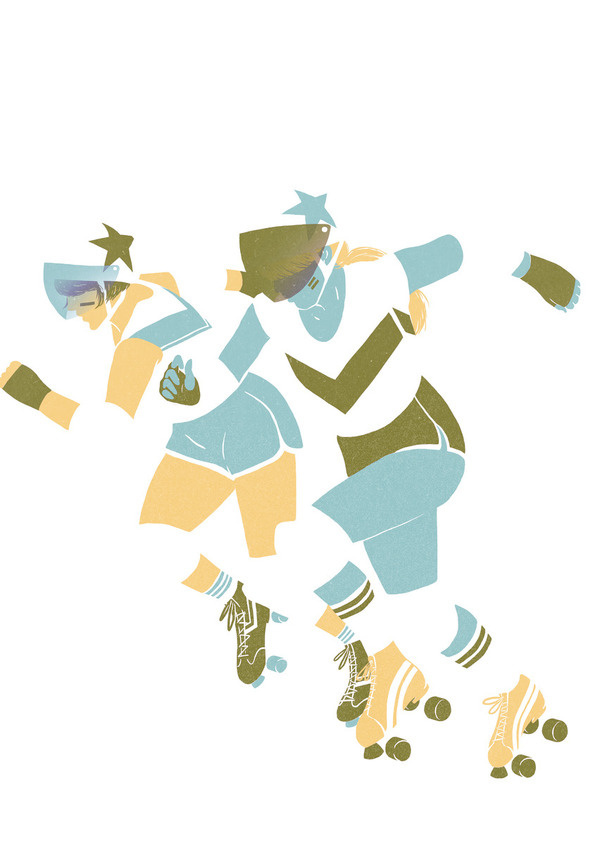 Roller derby series by Saint Kilda #roller #kilda #lola #girls #derby #beltrn #illustration #skate #saint