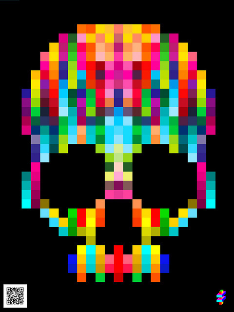 Skull #print #colors #skull
