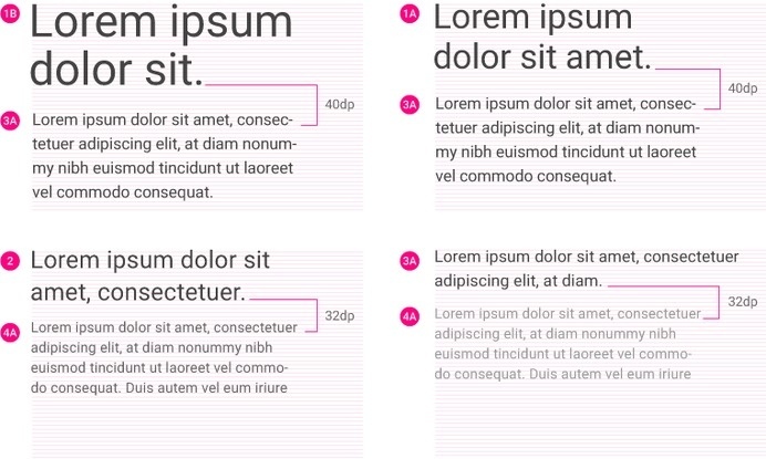 Typography - Style - Google design guidelines #ux #ui #digital #google #typography