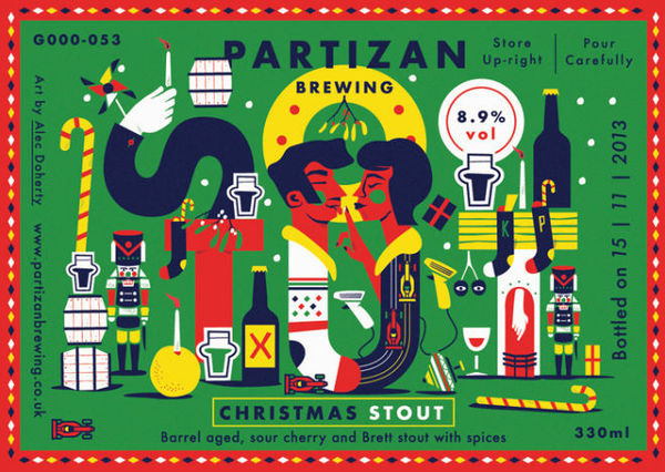 Etiquetas ilustradas para la cerveza artesanal Partizan Brewing #beer #illustration #label