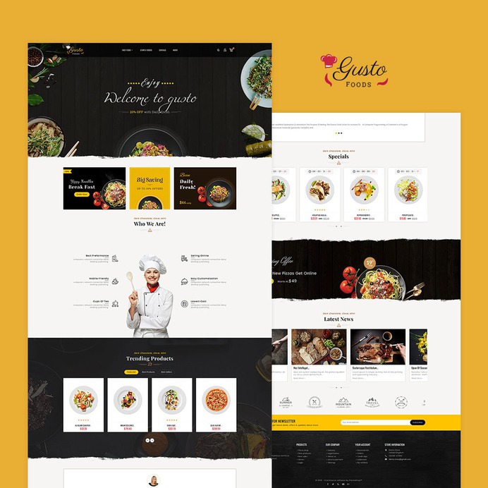 #Gusto #Restaurant #Food - #Prestashop #Responsive #Theme | #TemplateTrip #eCommerce #Website #Design #Template