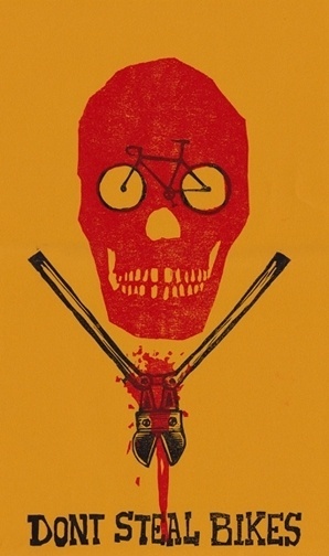 Joshua Norton Woodcut Prints & Posters #bikes #dont #joshua #steal #poster #norton