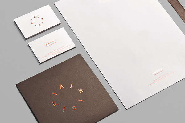 Ahora Joyeros #white #business #branding #card #stationery #logo #foil