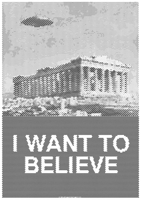I WANT TO BELIEVE by ~tind on deviantART #print #silkscreen #posters