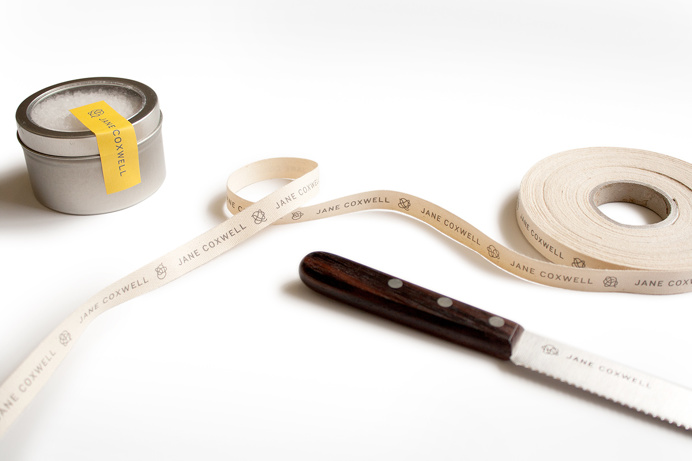 Jane Coxwell (chef) identity by MGMT. design #identity #logo #brand #design #packaging #ribbon #knife #mgmt