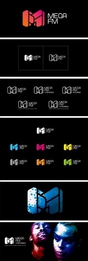 MEGA FM RADIO v.01 on the Behance Network #logo #brand