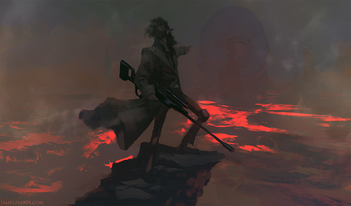 hiding place by jameszapata on deviantART #lava #concept #art #pit