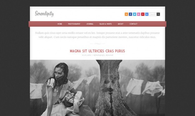 Serendipity - responsive html template psd Free Psd. See more inspiration related to Template, Psd, Templates, Blog, Responsive, Theme, Wordpress, Html and Horizontal on Freepik.