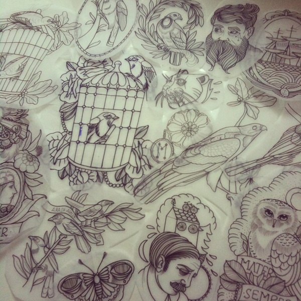 thievinggenius: fellow tumblr:Â http://annaenola.tumblr.com/ #tattoo #flash