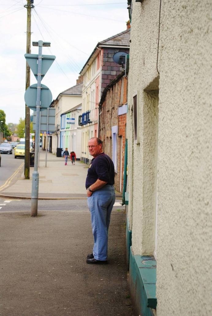 Wall-B World Wild: man exits pub in Brecon, Wales #old #brecon #man #pub #wales