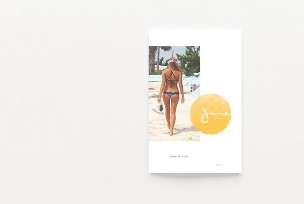 Press Kit - June Swimwear #edition #dition #surf #catalog #print #design #graphicdesign #cover #catalogue #swimwear #minimal #presskit #fashion #layout
