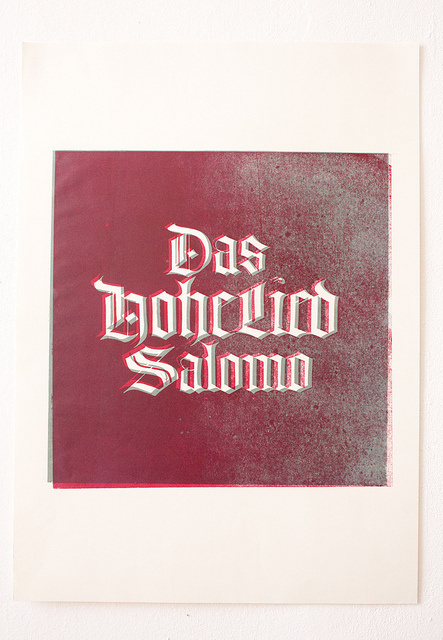 All sizes | »Hohelied« Blackletter in Linoprint | Flickr - Photo Sharing! #blackletter