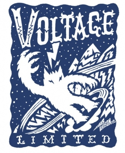 VOLTAGE #yeti #illustration #snowboard #custom #type