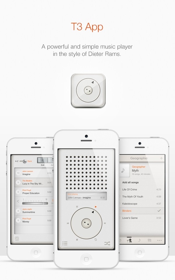 T3 Player App #white #analog #zurui
