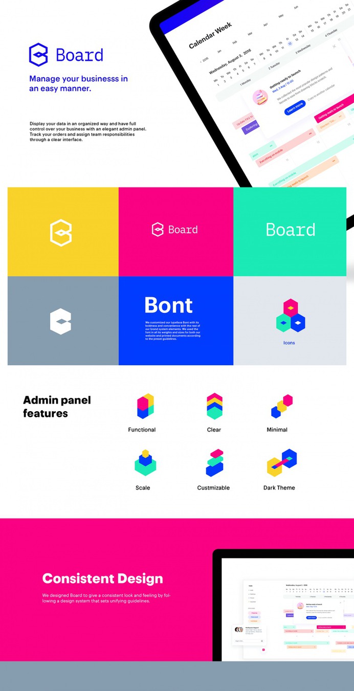 Board Admin Panel UI/UX Design.