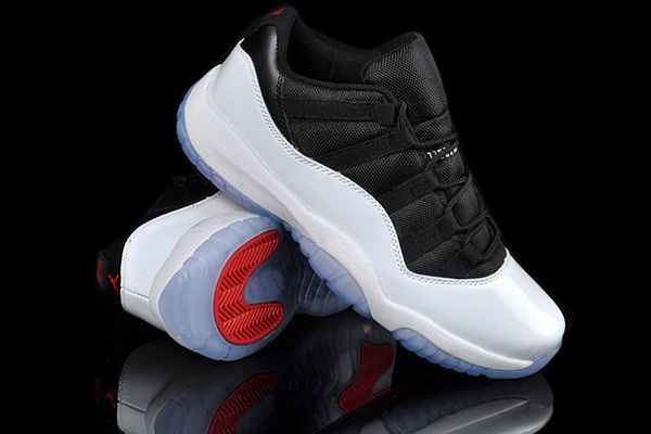 Nike Air Jordan XI Low White Black True Red Mens Shoes #shoes
