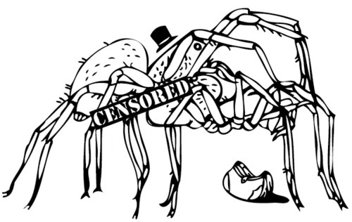 He Ent to the Blog : 1 of 3 #spiders #explicit #illustration #censored #drawing