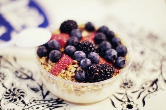 The cherry blossom girl #berries #granola #breakfast #blueberries