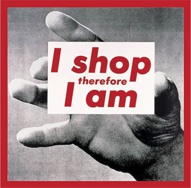 #fashion #BarbaraKruger, I shop therefore I am, 1987