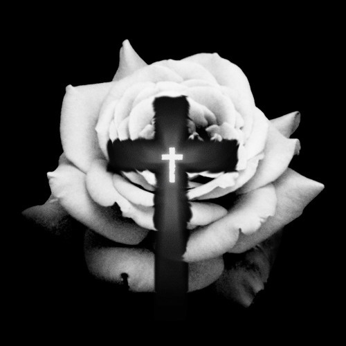 #graphic #graphicdesign #artwork #art #pattern #black #black and white #poster #rose #justice #cross #album #design