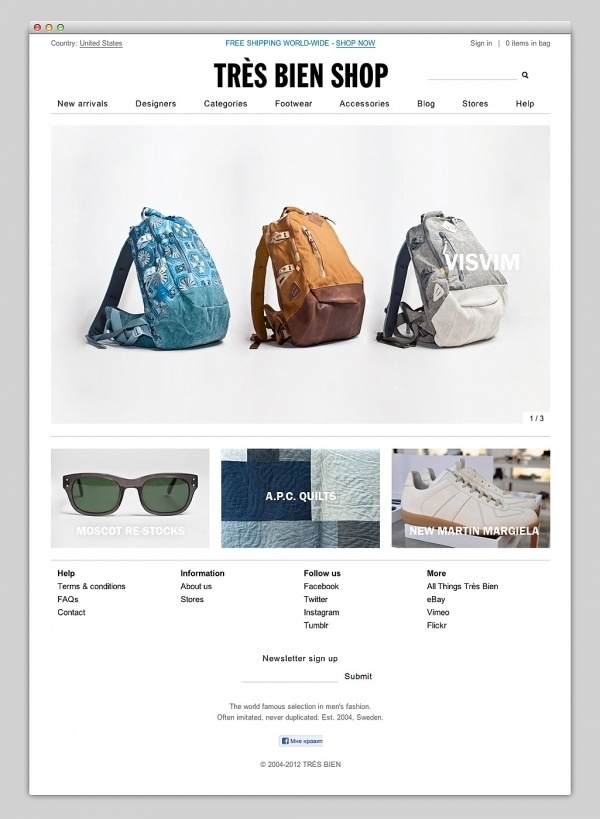 Bien Shop #inspiration #layout #web #webdesign