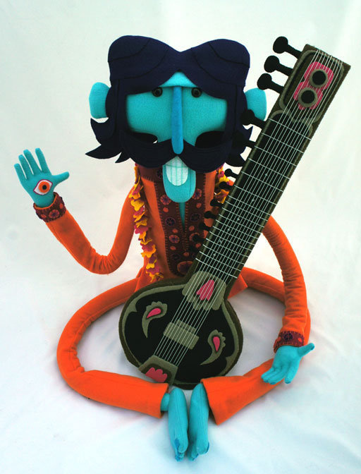 Pictoplasma Berlin 2013 artists revealed News Digital Arts #blue #guitar #musician #toy #character #orange #eye #mustache #pictoplasma