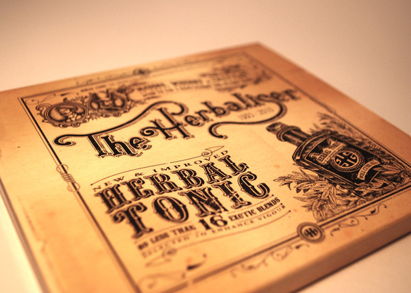 The Herbaliser #typography #vintage #package #letters #cd