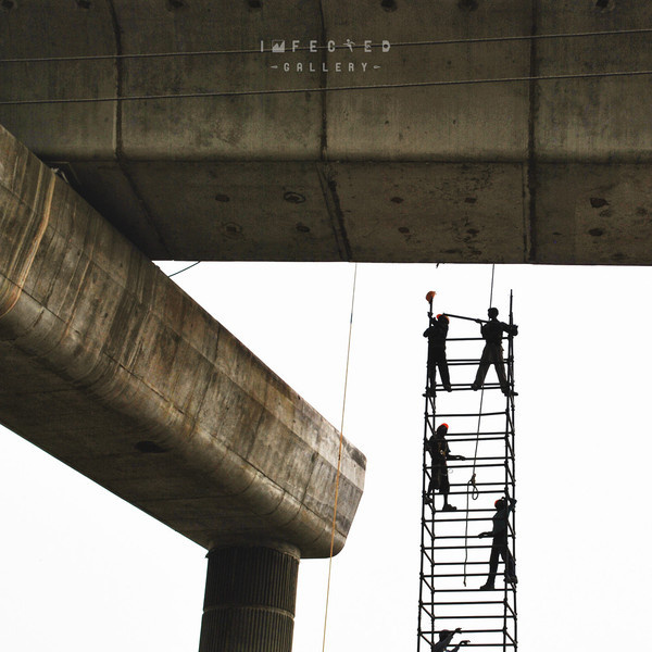 Work in progress #gallery #height #infected #pillar #at #on #flyover #men #working #work