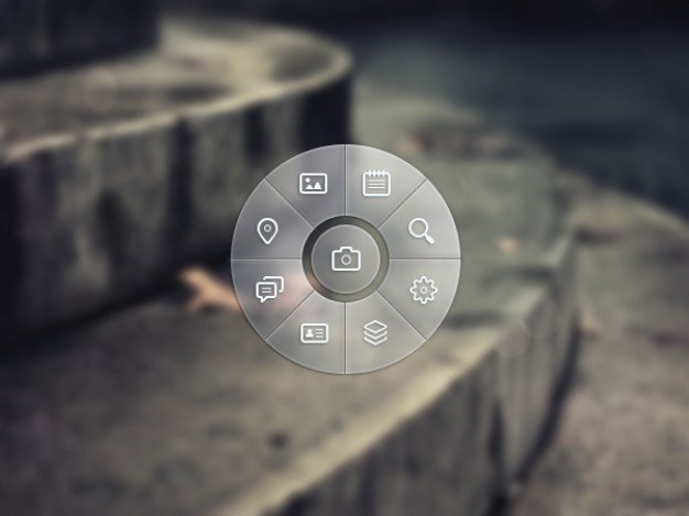 Transparent circular menu interface psd Free Psd. See more inspiration related to Menu, Round, Buttons, Psd, Transparent, Material, Interface, Circular, Horizontal, Translucent and Psd material on Freepik.