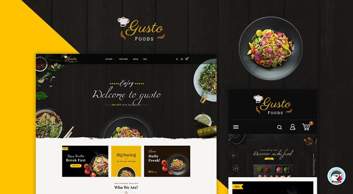 #Gusto #Restaurant #Food - #Prestashop #Responsive #Theme | #TemplateTrip #eCommerce #Website #Design #Template