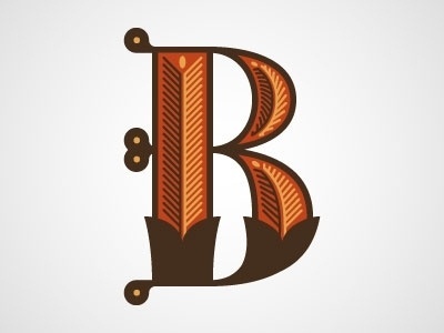 Dribbble - B by Chris Rushing #lettering #letters #typography #letterforms #type #dropcap