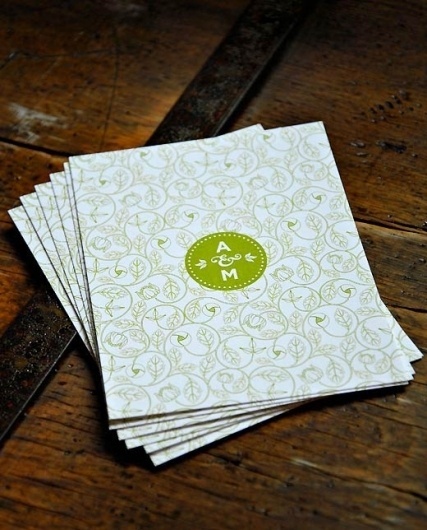 A&M Wedding : Matt Travaille : Graphic Design | Minneapolis #badge #pattern #invitation #travaille #monogram #wood #circle #wedding #green