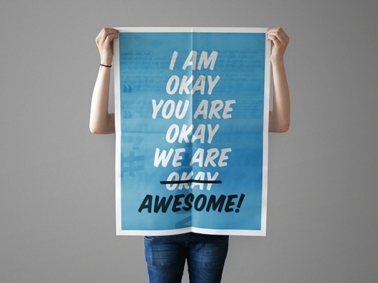 Anna Magnussen Graphic Design #kommunikation #skolen #for #poster #blue #visuel #awesome #typography