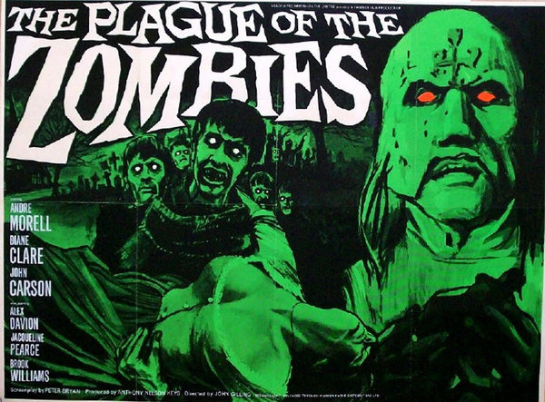 Hammer Horror THE PLAGUE OF THE ZOMBIES #movie #retro #poster