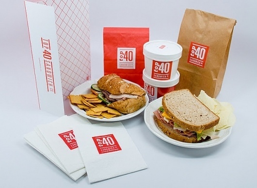 Top 40 Sandwich Identity #sandwich #red #packaging #food #identity #stationery #logo #pack