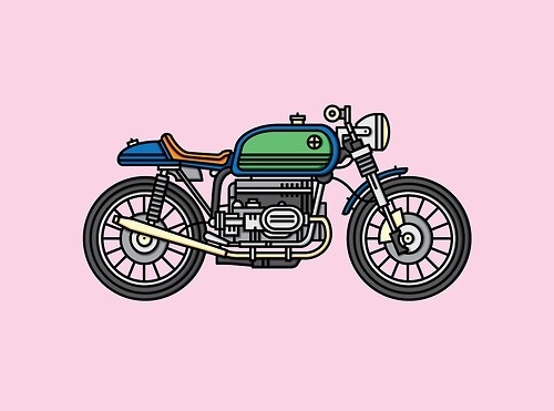 A Straight Cruiser #cruiser #bmw #illustration #bike #motorcycle