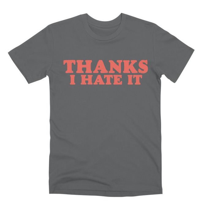 Thanks I Hate It (Red) Men's T-Shirt by Luis Romero