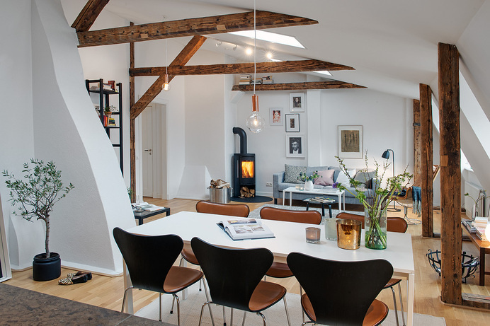 Penthouse Apartment on Kungshöjd Showcases Scandinavian Design #penthouse #apartment #design #decor