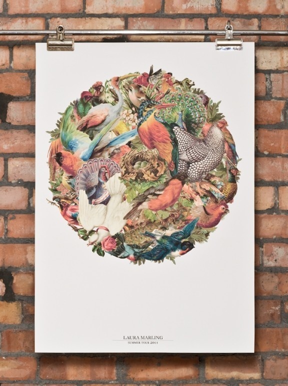 Laura Marling poster by Tim Farrell #birds #poster #circle