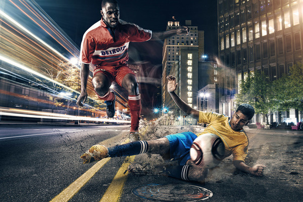 Beautiful digital art: Bring MLS to Detroit by Mike Campau #photo #retouching #soccer #manipulation #3d #futbol