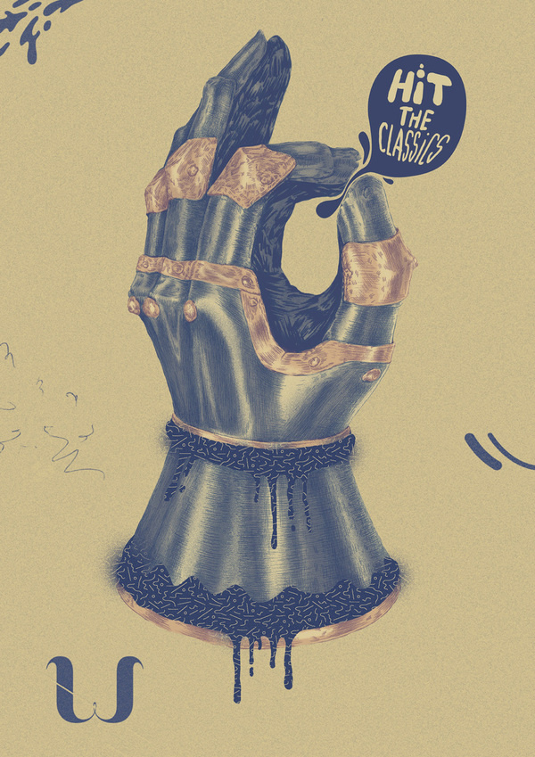 MIXED ILLUSTRATION by Valistika Studio BCN on the Behance Network #hand #knight #classics