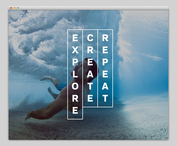 Explore. Create. Repeat. #website #layout #design #web